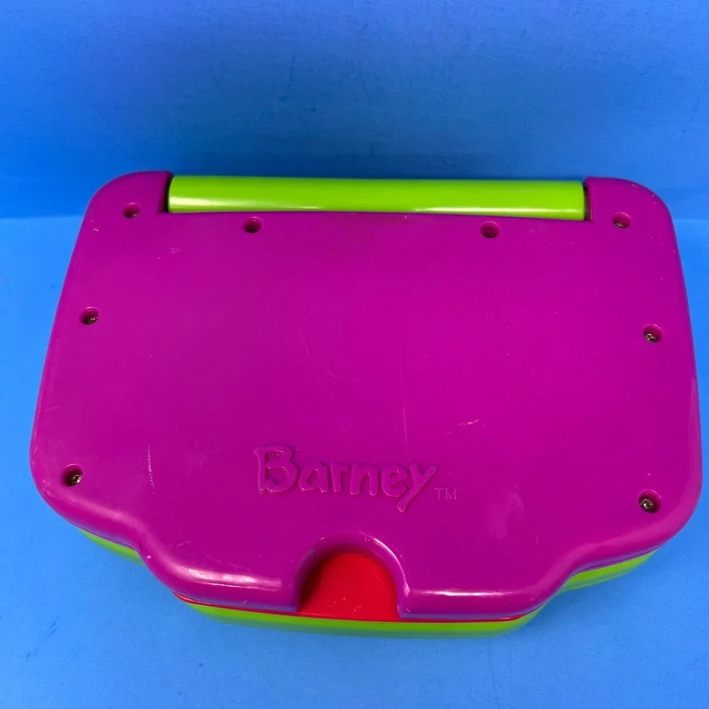 Barney Learning Laptop OS Multi Color Interactive Preschool Toy With 4 Cards